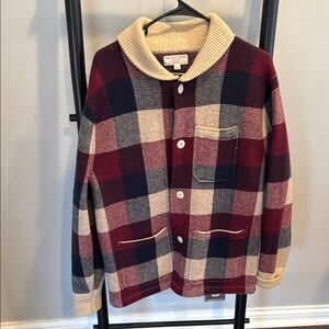 Men’s Wallace & Barnes x J. Crew plaid Cardigan size S